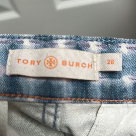 Tory Burch Slim Straight Leg Cotton Twill Pants - Picture 6 of 8